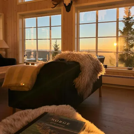 Moderne Bjerghytte Med Panoramaudsigt * Sjusjoen