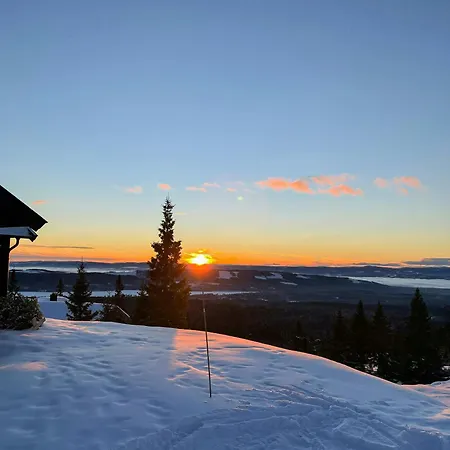 Modern Mountain Cabin With Panoramic Views Sjusjoen