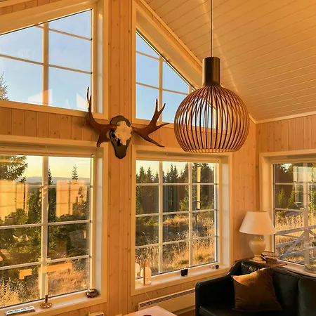 Modern Mountain Cabin With Panoramic Views Semesterbostad Sjusjoen